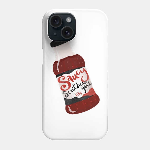 Saucy Southern Girl on white Phone Case by ktomotiondesign