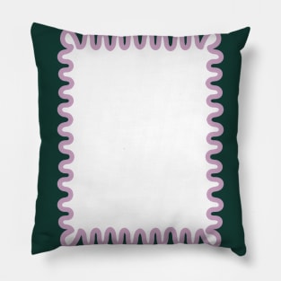 Wavy Lines - Green White Pillow