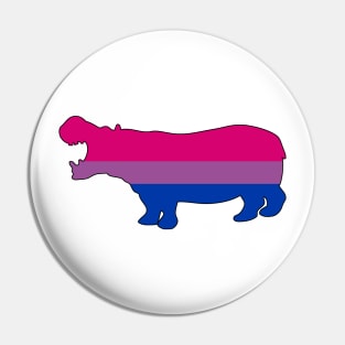 Bi Pride Hippo Pin