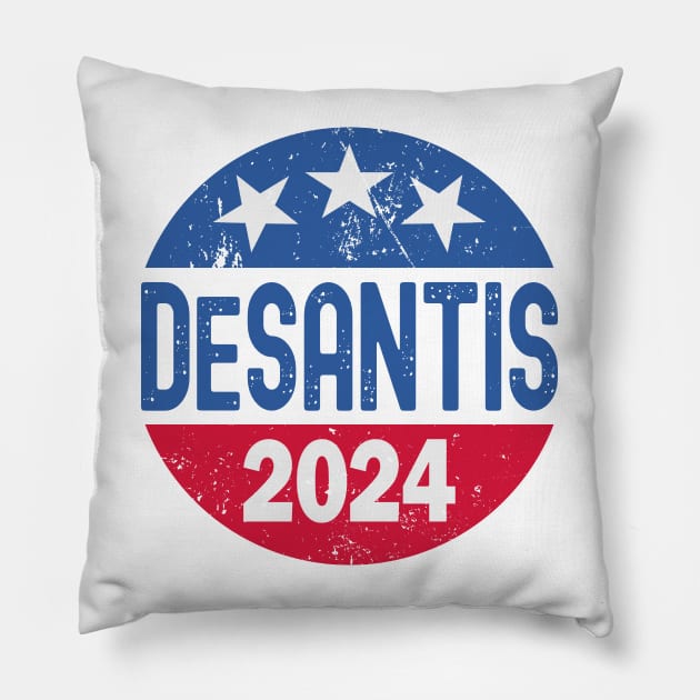 Ron DeSantis 2024 Pillow by Etopix