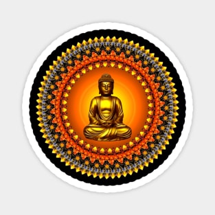 Mandala Magic - Solara; Golden Buddha Magnet