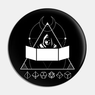 Polyhedral Dice Game Master TRPG Tabletop RPG Gaming Addict Pin