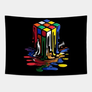 Melting Rubik's Cube by gnarly Tapestry