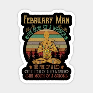 Yoga February Man Magnet