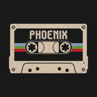 Personalized Phoenix Name Birthday Vintage Cassette Tape T-Shirt