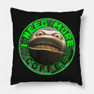 I Need More Coffee - Funny Hard Hat Sticker Pillow