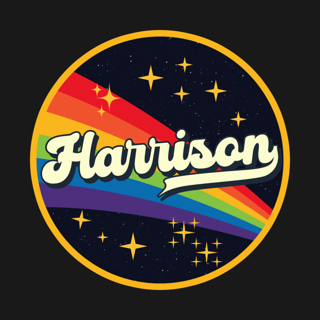 Harrison // Rainbow In Space Vintage Style by LMW Art