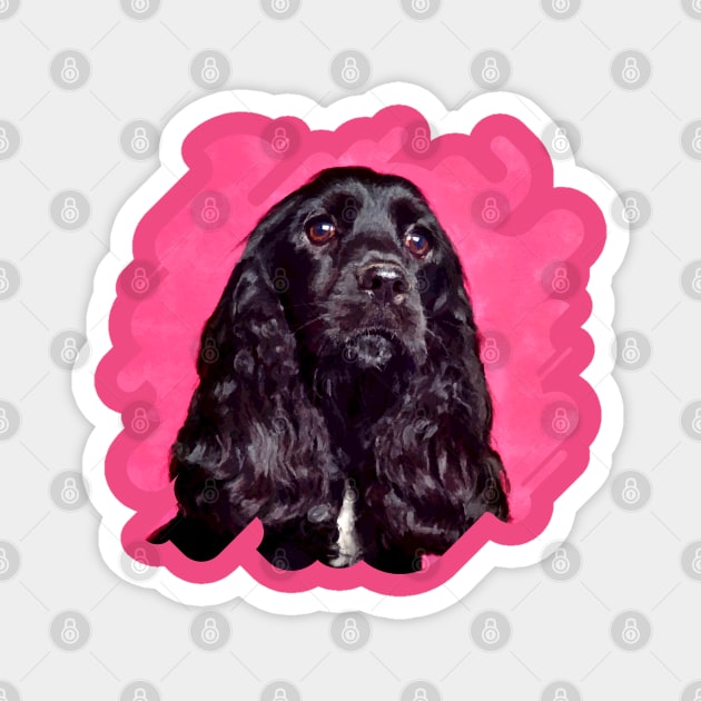 English Cocker Spaniel Magnet by Nartissima