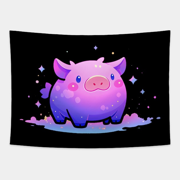 Kawaii Pig! Tapestry by TheWombatsDen