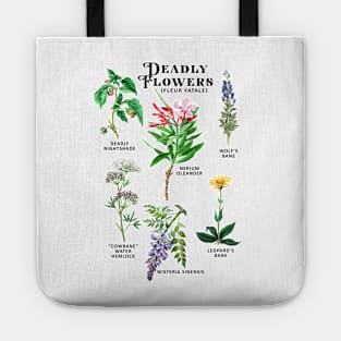 Poisonous Flowers Deadly Fleur Fatale Botanicals Plants Tote