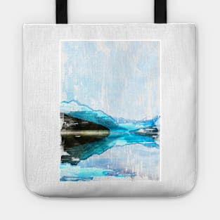 Bowman Lake USA Abstract. For Nature Lovers. Tote