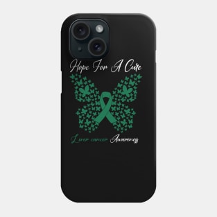 Hope For A Cure Butterfly Gift 3 Liver cancer Phone Case