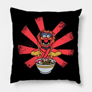 Muppets Eating Japanese Ramen Noodles Pillow