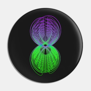 Galaxy abstract geometric purple green Pin