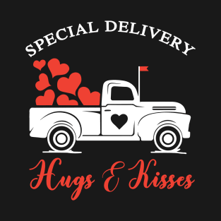 Special delivery Hugs kisses, Valentines Truck, Love Cutting File, Vintage truck, Heart truck T-Shirt