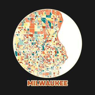 Milwaukee map in mozaique colors T-Shirt