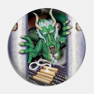 Scroll Dragon Asian Design Pin