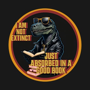 book reader t rex sticker T-Shirt