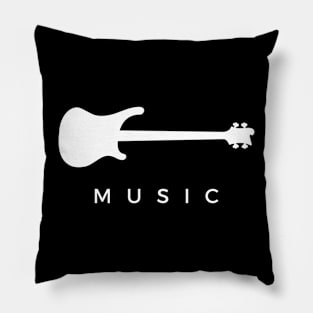 Music Four String Bass Guitar Pillow