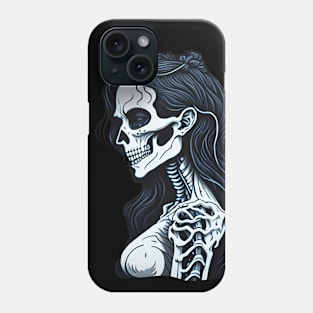 Cartoon Female Skeleton Phone Case