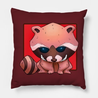 angry raccoon Pillow