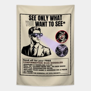 Confirmation Bias Goggles Tapestry