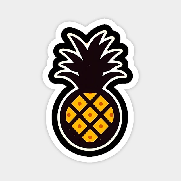 Simple Pineapple, Love Fruits Magnet by dukito