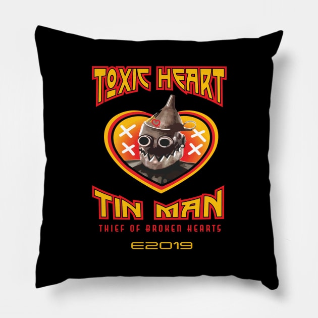 Toxic Heart Tin Man Pillow by Fuckinuts