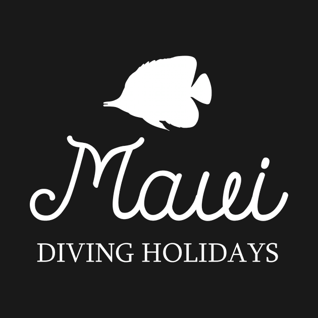 Maui Diving Holiday – Butterflyfish Scuba Diver by BlueTodyArt