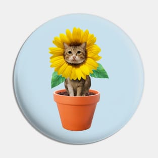 Sunflower Kitty Cat Pin