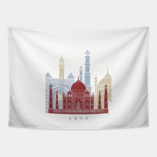 Agra skyline poster Tapestry