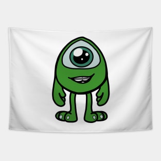 Cute Green Alien Cartoon Collection Tapestry