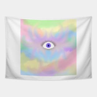 Rainbow Eye in the Sky Tapestry