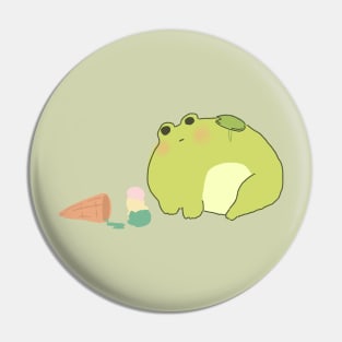 Frog and Ice Cream Pin