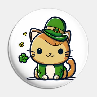 St. Patrick's Day Cat Pin