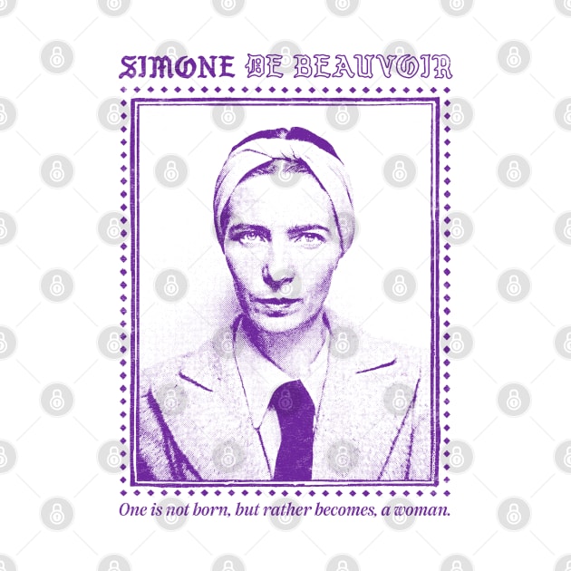 Simone de Beauvoir // Retro Style Design by DankFutura