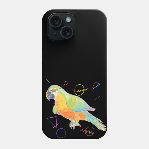 Retro Parrot Phone Case by JessaCreation