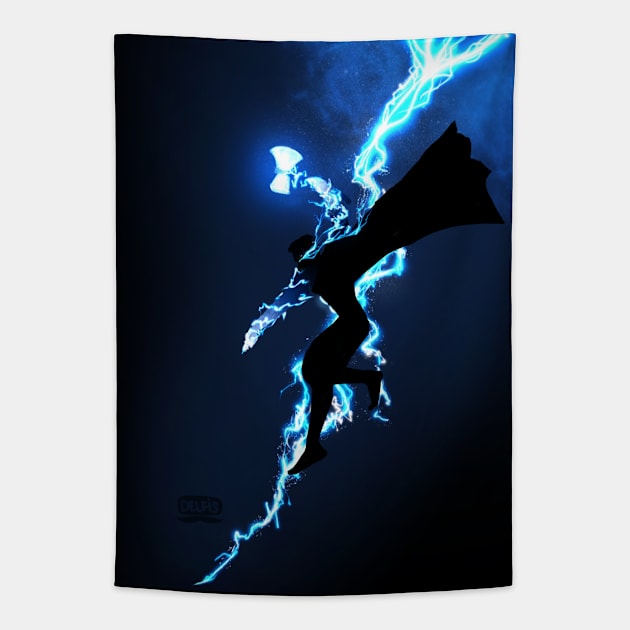 God of Thunder Tapestry by Delfis