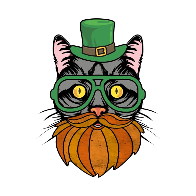 St. Patrick’s Day Cat by Prickly Pear Graphics