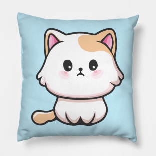 cute kawaii cat cartoon Pillow