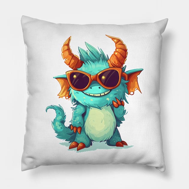 Cute Fluffy Monster Pillow by Obotan Mmienu