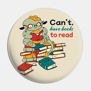 Cute Dragon Can't Have Books To Read Pin