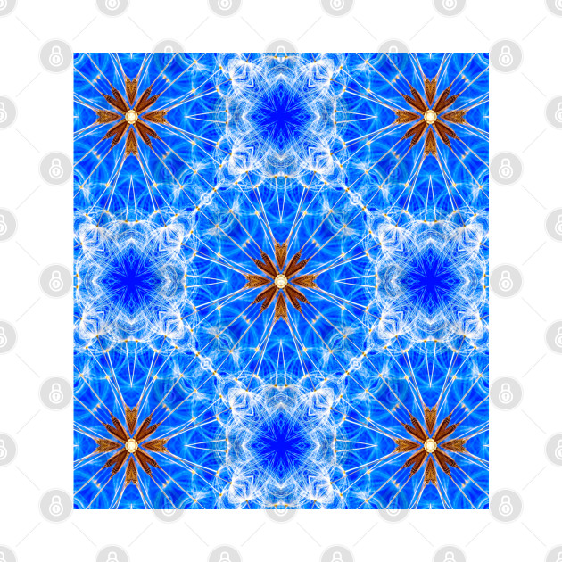 Blue and refreshing flower seed pattern. by PatternFlower