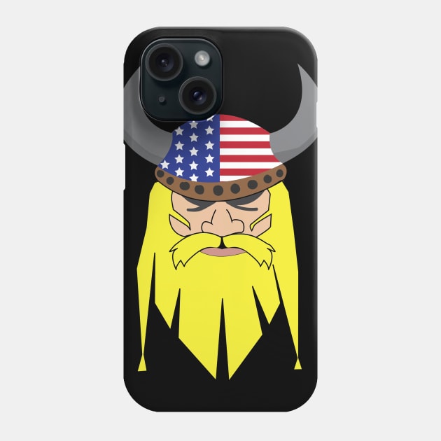 Cool american flag viking design USA flag Phone Case by ayelandco