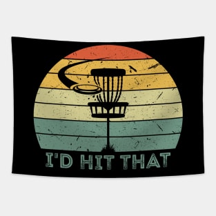 I'd Hit That Funny Disc Golf Frisbee Golf Vintage Tapestry