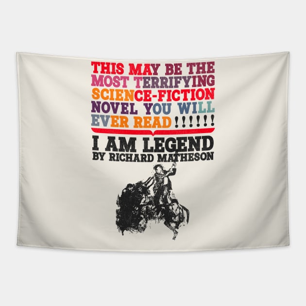 I Am Legend Vintage 50s Book Cover Tapestry by darklordpug