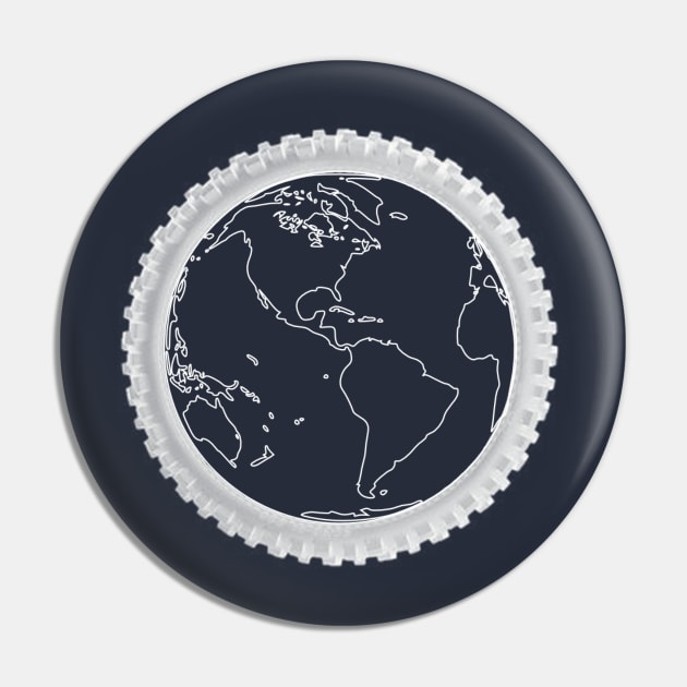 Hole-In-Tire World (white) Pin by TripleTreeAdv