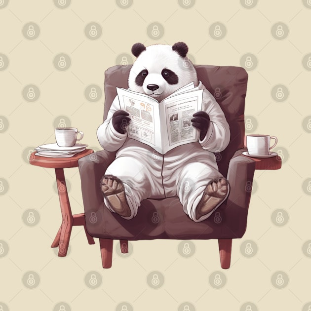 Panda Reading by Prism Chalk House