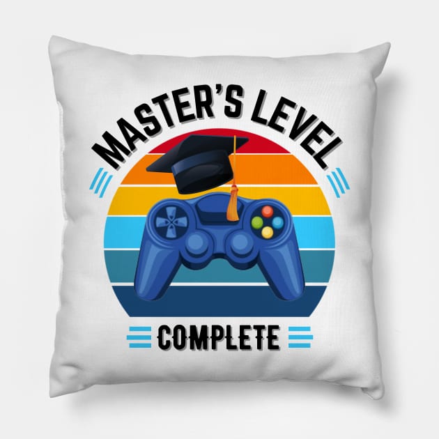 Master's Level Complete, Graduation GIft, Masters Degree, Masters Graduation Pillow by JustBeSatisfied