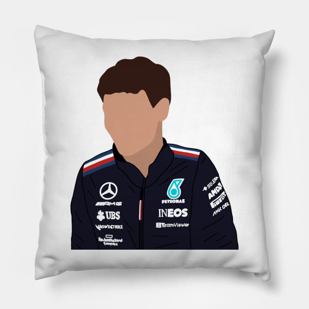 George Russell Pillow by CalliesArt